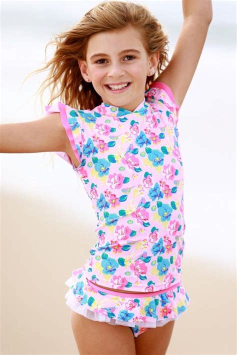Girls Sun Shirtruffle Bikini Set 201516 Child Girl Swimwear