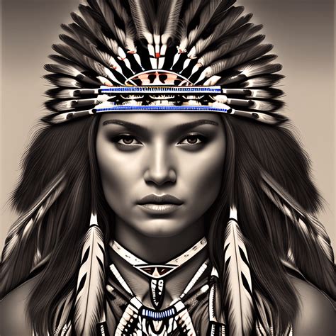 Beautiful Native American Woman Graphic · Creative Fabrica