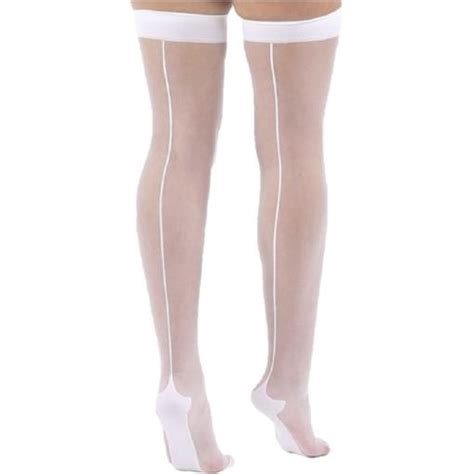 Sexy Black Red Nude Or White Cuban Heel Seamed Stockings Intimate