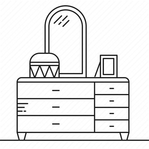 Bedroom Chest Clothes Drawer Storage Icon