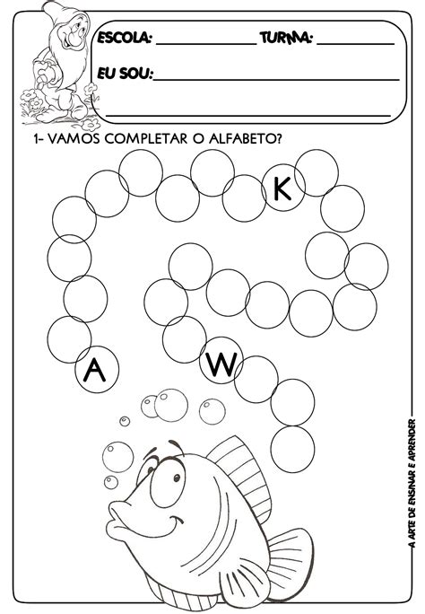 Atividade Pronta Sequência Do Alfabeto Letter Worksheets For Preschool