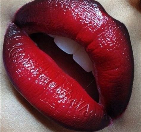 Pin By Shaela Bruce On Pucker Up Black And Red Makeup Red Lip Makeup Red Ombre Lips