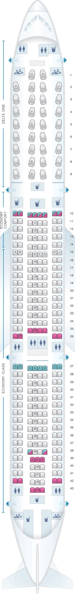 Delta A330 300 Seat Map