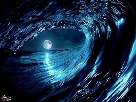 Pin By Jeanne Loves Horror💀🔪 On Moon Ocean Waves Waves Ocean