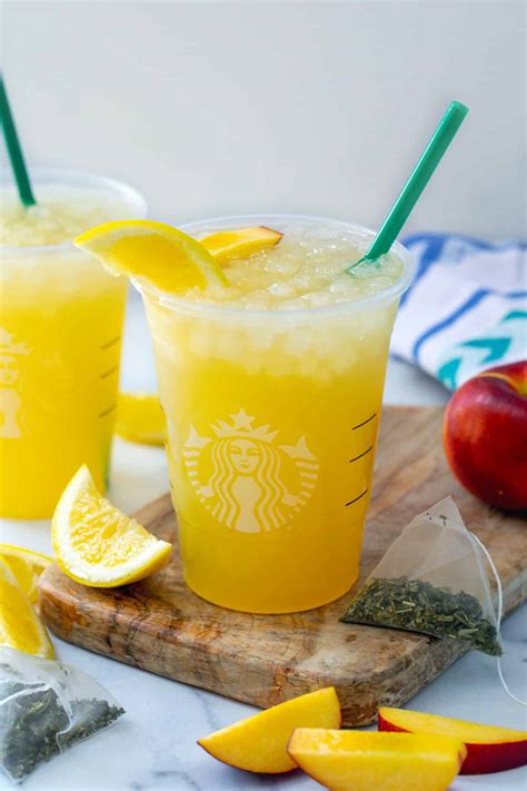 Iced Peach Green Tea Lemonade Starbucks We Are Not Martha