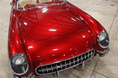 1954 Chevrolet Corvette 585 Miles Candy Apple Red Metallic Convertible