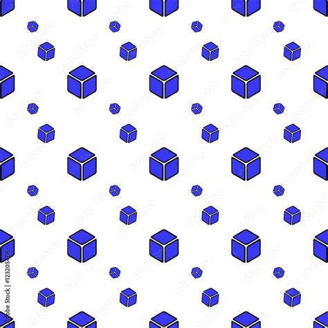Geometric Cube Seamless Patternfashion Graphic Designvector