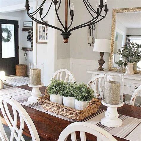 75 Gorgeous Farmhouse Dining Room Table Decor Ideas