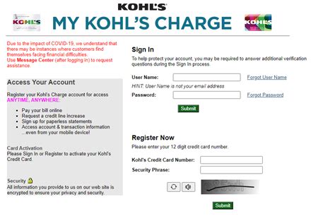 The kohl's app is a handy place to collect all your member benefits, including kohl's charge discounts, kohl's cash, and yes2you rewards. credit.kohls.com - Guide to Activate Kohl's Charge Card