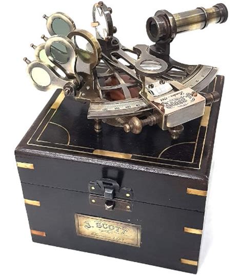 vintage brass nautical sextant j scott london antique sextants etsy