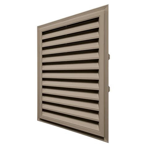Builders Edge 12 In X 12 In Clay Rectangle Vinyl Gable Louver Vent In