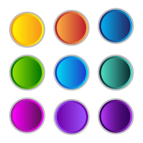 Premium Vector Set Of Web Button Collection Gradient Style Colorful