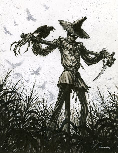 Scary Scarecrow Drawing Ubicaciondepersonascdmxgobmx