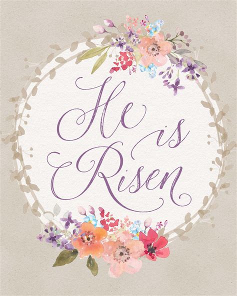 Free He Is Risen Easter Printable Get It Today At