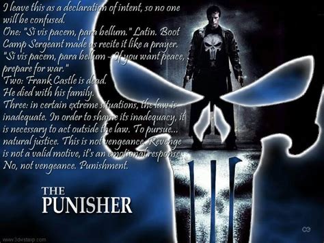 The Punisher Declaration Of Intent Punisher The Punisher Quotes