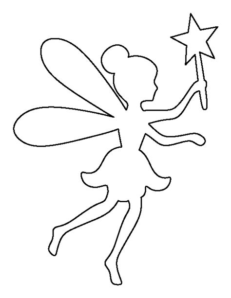 Printable Fairy Template Fairy Templates Fairy Stencil Fairy Silhouette