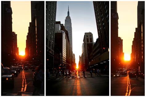 Manhattanhenge Un Magnifique Coucher De Soleil à New York Le Blog