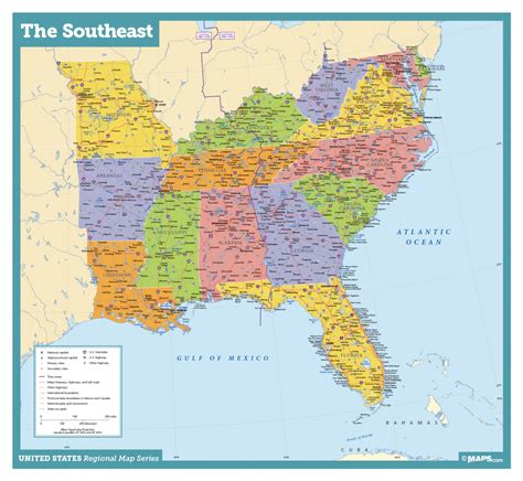 Road Map Southeastern United States Best Printable Map Southeast