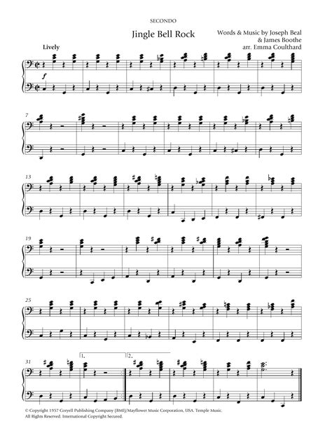 Jingle Bell Rock Sheet Music Bobby Helms Piano Solo