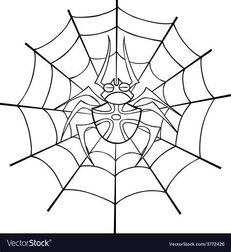 Spider Web Tattoo Outline Royalty Free Vector Image