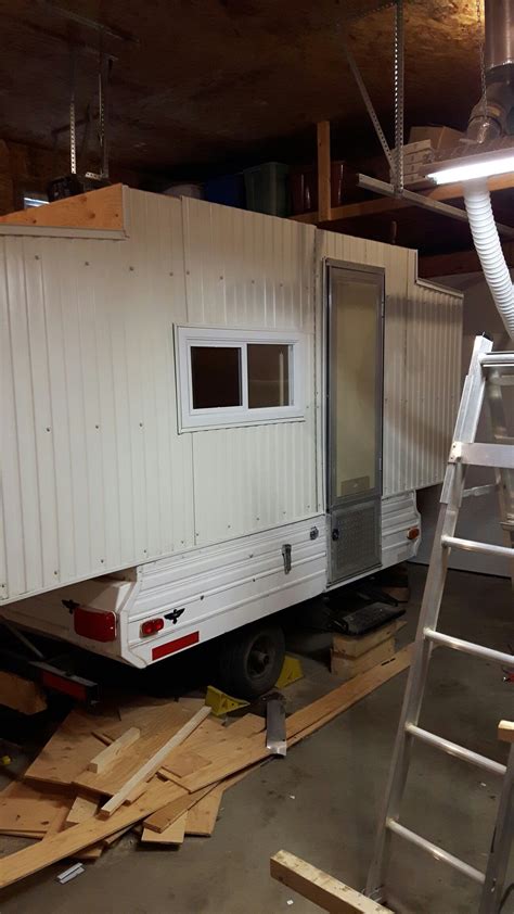 These are usually just designed for short term sometimes just simple houses, others are massive manner homes with several floors. Pop-up tent trailer turned ice fishing shack | Ice fishing ...