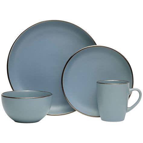 Pfaltzgraff Hadlee Blue 16 Piece Stoneware Stoneware Dinnerware Set