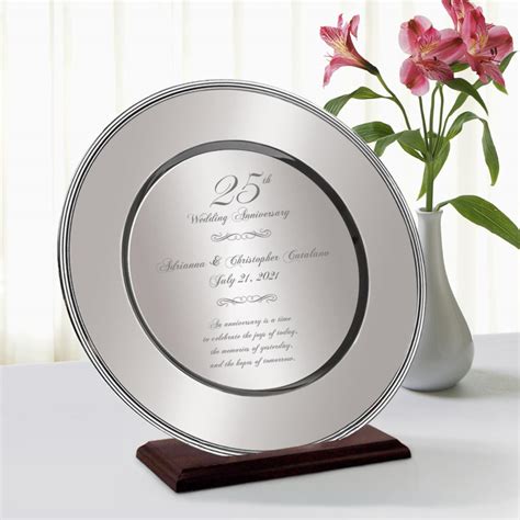 Personalized 25th Anniversary Silver Wedding Platter Engraved Etsy