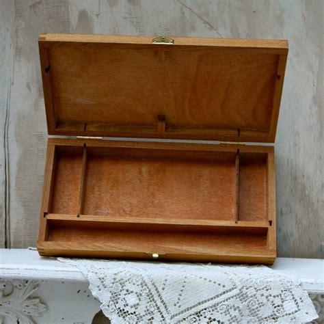 Vintage Wooden Artist Sketch Box Or Art Supply Box Wooden
