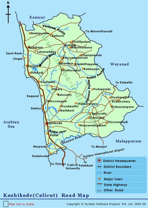 Calicut Kozhikode Road Mapcalicut Kozhikode Road Map Indiaroad