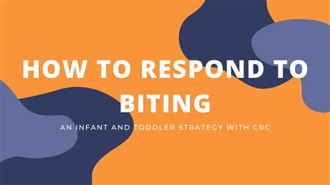 Infant And Toddler Series How To Respond To Biting Youtube