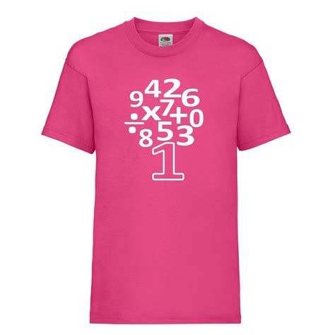 Childrens Novelty Maths Day T Shirt Number Symbol Boys Girls Kids
