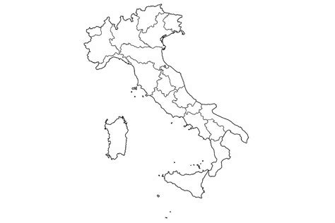 Blank Map Of Italy With Regions