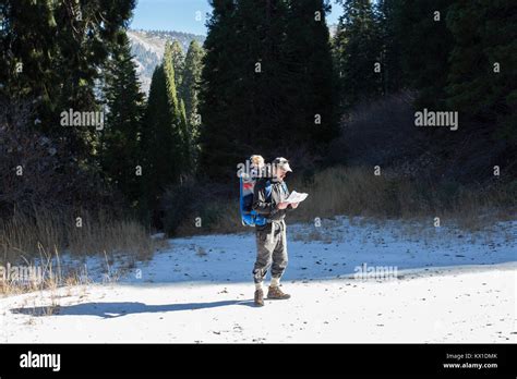 Hiking With Young Children Stock Photo Alamy