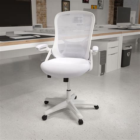 Flash Furniture High Back White Mesh Ergonomic Swivel Office Chair With