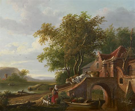 Jacobus Van Der Stok Paintings Prev For Sale A Cowherd With Cows