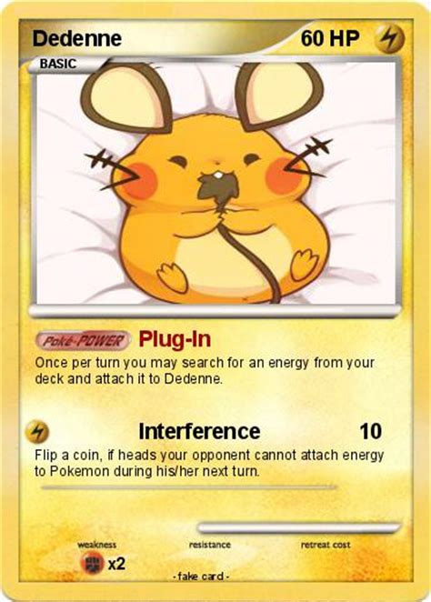 Pokémon Dedenne Plug In My Pokemon Card
