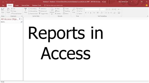 Microsoft Access Tutorial 5 Creating Reports Tutorial And Wrap Up