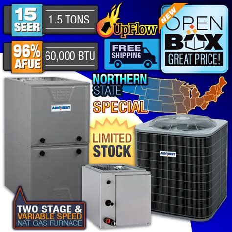 15 Ton 15 Seer 96 60k Btu Airquest 2 Stage Gas Furnace And Ac System
