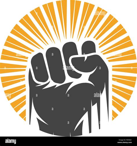 Hand Strong Vector Icon Illustration Logo Template Stock Vector Image