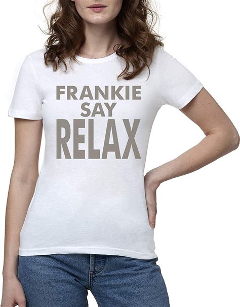 Frankie Say Relax Music Animation Womens Womens Women White Crew Neck