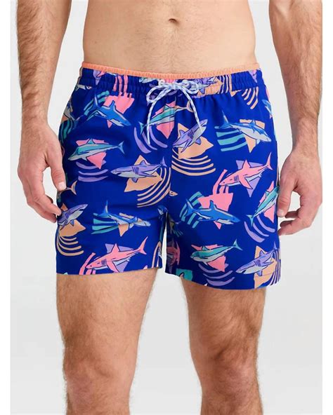 Chubbies The Daddy Sharks 55 Stretch Swim Trunks In Blue For Men Lyst