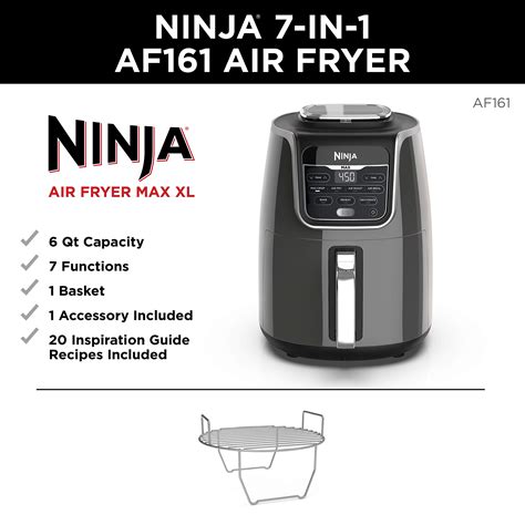 Ninja Max Xl Air Fryer That Cooks Crisps Roasts Broils Bakes Reheats And Dehydrates With 5