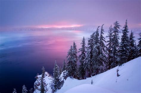 🇺🇸 Winter Sunrise At Crater Lake Oregon By David Swindler On 500px ️🌅