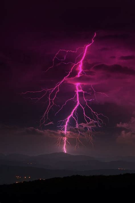 Pink Lightning Lightning Photography Lightning Lightning Storm