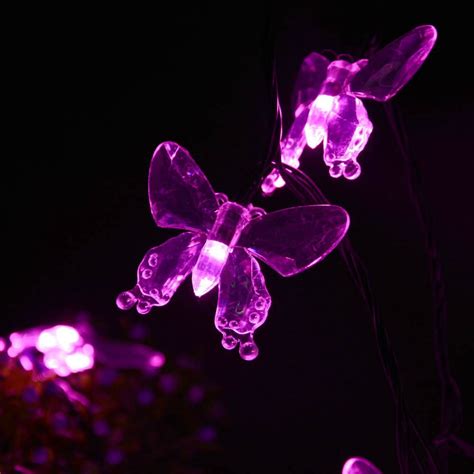 Luckled Solar String Lights 246ft 40 Led Butterfly Fairy Decorative