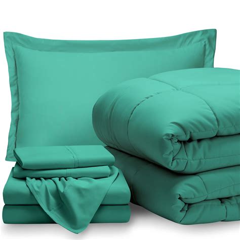 Bare Home 5 Piece Bed In A Bag Twin Xl Comforter Set Turquoise