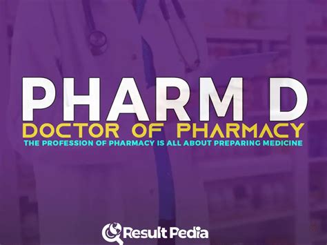 What Is Pharm D Doctor Of Pharmacy Resultpedia