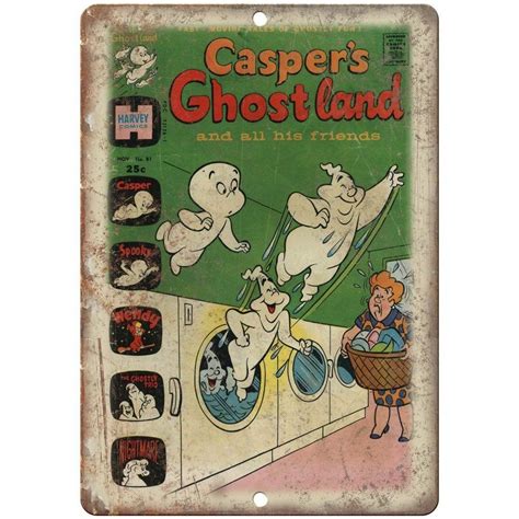 Casper Ghost Land Harvey Comic Book Cover 10 X 7 Reproduction Metal Sign J181 Casper Ghost