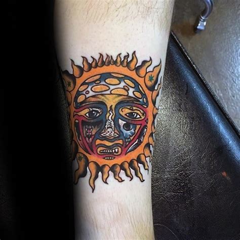 Opie ortiz is the man responsible for creating the large sublime tattoo (which also serves as the sublime album cover and primary band logo) stretched across bradley nowell's back. 40 Sublime Tattoos For Men - Punk Band Design Ideas