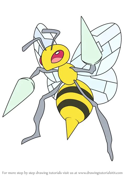 Learn How To Draw Beedrill From Pokemon Pokemon Step By Step